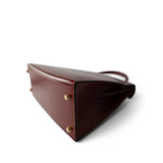 Hermes Handbag Red Kelly Sellier 28 Rouge Box Calfskin Gold Plated (W) Stamp - Redeluxe