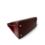 Hermes Handbag Red Kelly Sellier 28 Rouge Box Calfskin Gold Plated (W) Stamp - Redeluxe