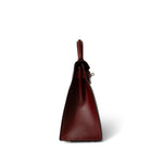 Hermes Handbag Red Kelly Sellier 28 Rouge Box Calfskin Gold Plated (W) Stamp - Redeluxe