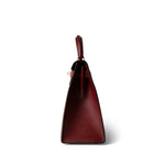 Hermes Handbag Red Kelly Sellier 28 Rouge Courchevel Gold Plated (X) Stamp - Redeluxe