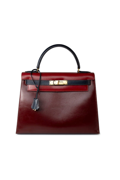 Hermès 28cm Kelly Lakis Rouge H Swift Leather Gold Hardware