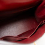 Hermes Handbag Red Vintage Kelly 28 Box Rouge H, Rouge Vif and Bleu Marine with Gold Hardware - Redeluxe