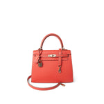 Hermes Handbag Rose Kelly 25 Sellier Rose Jaipur Epsom Gold Plated P Square Stamp - Redeluxe