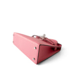 Hermes Handbag Rose Mini Kelly Sellier Rose d’Ete Chevre Palladium Plated D Stamp - Redeluxe