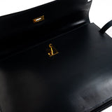 Hermes Handbag Vintage Hermes Kelly 38 Depeches Dark Navy Briefcase - Redeluxe