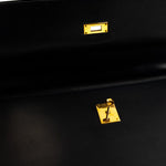 Hermes Handbag Vintage Hermes Kelly 38 Depeches Dark Navy Briefcase - Redeluxe