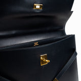 Hermes Handbag Vintage Hermes Kelly 38 Depeches Dark Navy Briefcase - Redeluxe