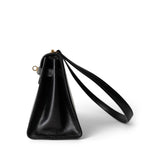 Hermes Handbag Vintage Mini Kelly 20 Black Box Calfskin Gold Plated - Redeluxe