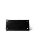 Hermes Handbag Vintage Mini Kelly 20 Black Box Calfskin Gold Plated - Redeluxe