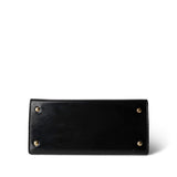 Hermes Handbag Vintage Mini Kelly 20 Black Box Calfskin Gold Plated - Redeluxe