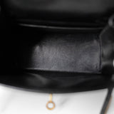 Hermes Handbag Vintage Mini Kelly 20 Black Box Calfskin Gold Plated - Redeluxe