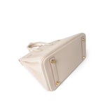 Hermes Handbag White Birkin 25 Craie Togo Gold Plated Z Stamp - Redeluxe