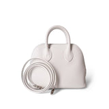 Hermes Handbag White Bolide Mini New White Evercolor Palladium Hardware B Stamp - Redeluxe
