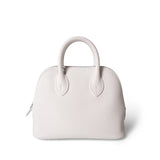 Hermes Handbag White Bolide Mini New White Evercolor Palladium Hardware B Stamp - Redeluxe