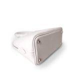 Hermes Handbag White Bolide Mini New White Evercolor Palladium Hardware B Stamp - Redeluxe
