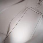 Hermes Handbag White Bolide Mini New White Evercolor Palladium Hardware B Stamp - Redeluxe