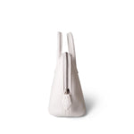 Hermes Handbag White Bolide Mini New White Evercolor Palladium Hardware B Stamp - Redeluxe