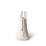 Hermes Handbag White Bolide Mini New White Evercolor Palladium Hardware B Stamp - Redeluxe