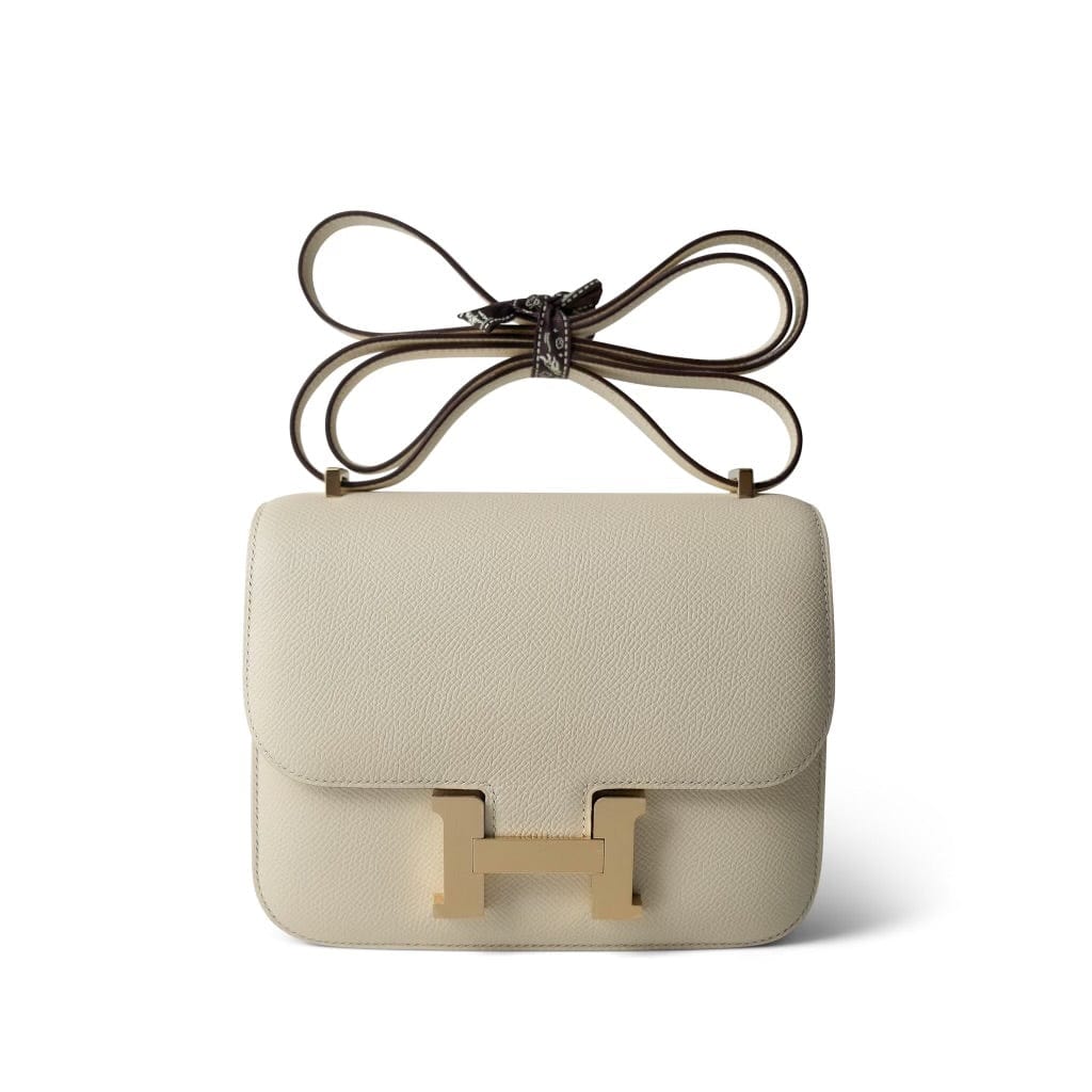 Constance 18 Nata Epsom Gold Plated B Stamp – REDELUXE