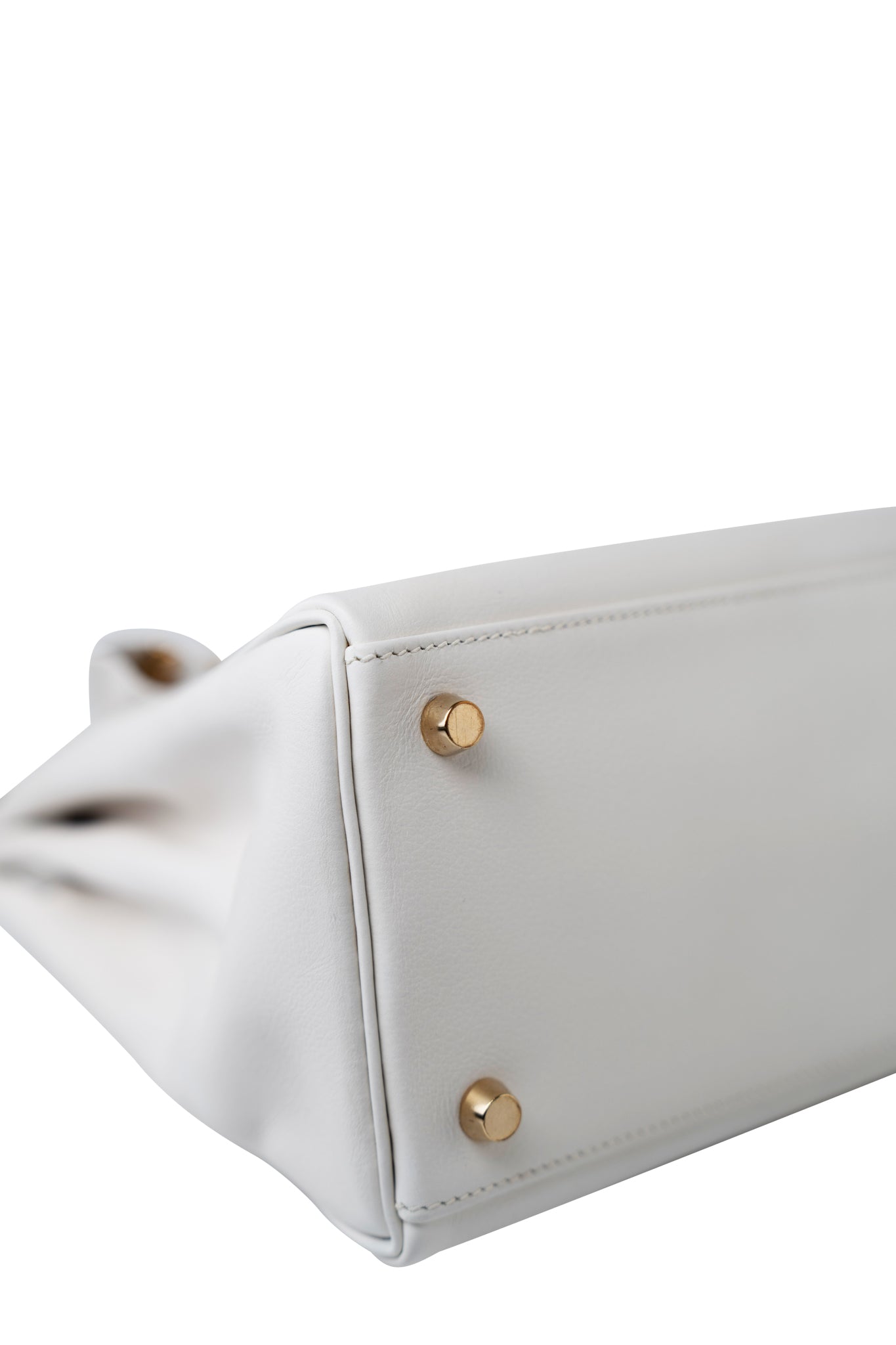 Buy HERMES Kelly 32 Swift White Gold HW | Luxury Pre-Owned