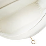 Hermes Handbag White Hermes Kelly 32 Swift White Gold Hardware F Stamp - Redeluxe