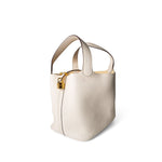 Hermes Handbag White / Picotin Picotin 22 Nata Taurillon Clemence Gold Plated Z Stamp - Redeluxe