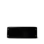 Hermes Kelly Sellier 32 Black Box Calfskin Gold Plated (R) Stamp - Redeluxe