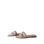 Hermes Sandals Beige Beige Nude Oran Sandals (38.5 / 7.5 US) - Redeluxe