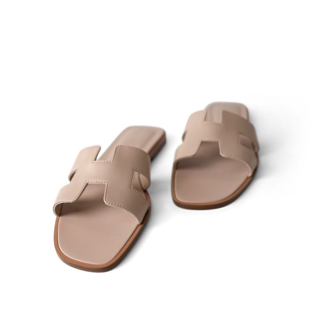 Hermes Sandals Beige Beige Nude Oran Sandals (38.5 / 7.5 US) - Redeluxe