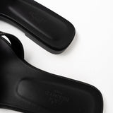 Hermes Sandals Hermès Box Calfskin Oran Sandals Black - Redeluxe