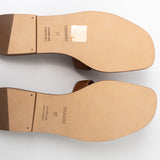 Hermes Sandals Hermès Box Calfskin Oran Sandals Gold - Redeluxe