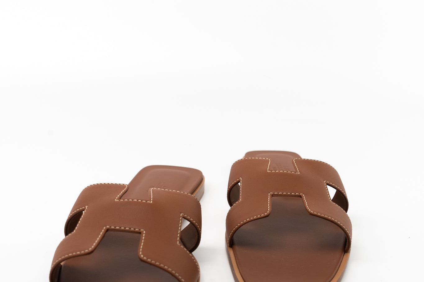 Hermes Sandals Hermès Box Calfskin Oran Sandals Gold - Redeluxe