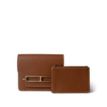 Hermes Wallet Brown Roulis Slim Wallet / Belt Bag Gold Evercolor Gold Plated B Stamp - Redeluxe