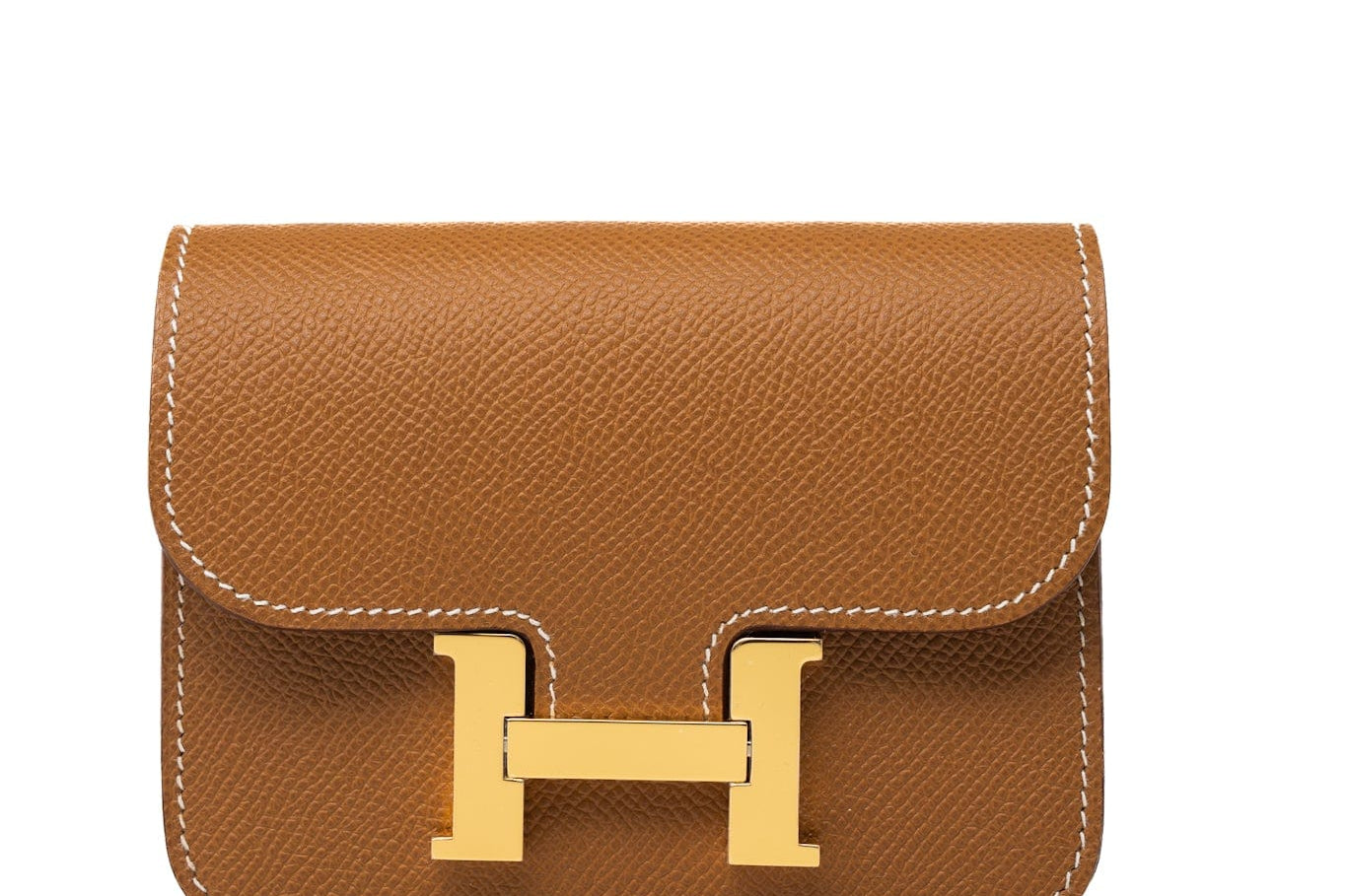 Hermes Wallet  Hermès Gold Veau Epsom Constance Slim Wallet - Redeluxe