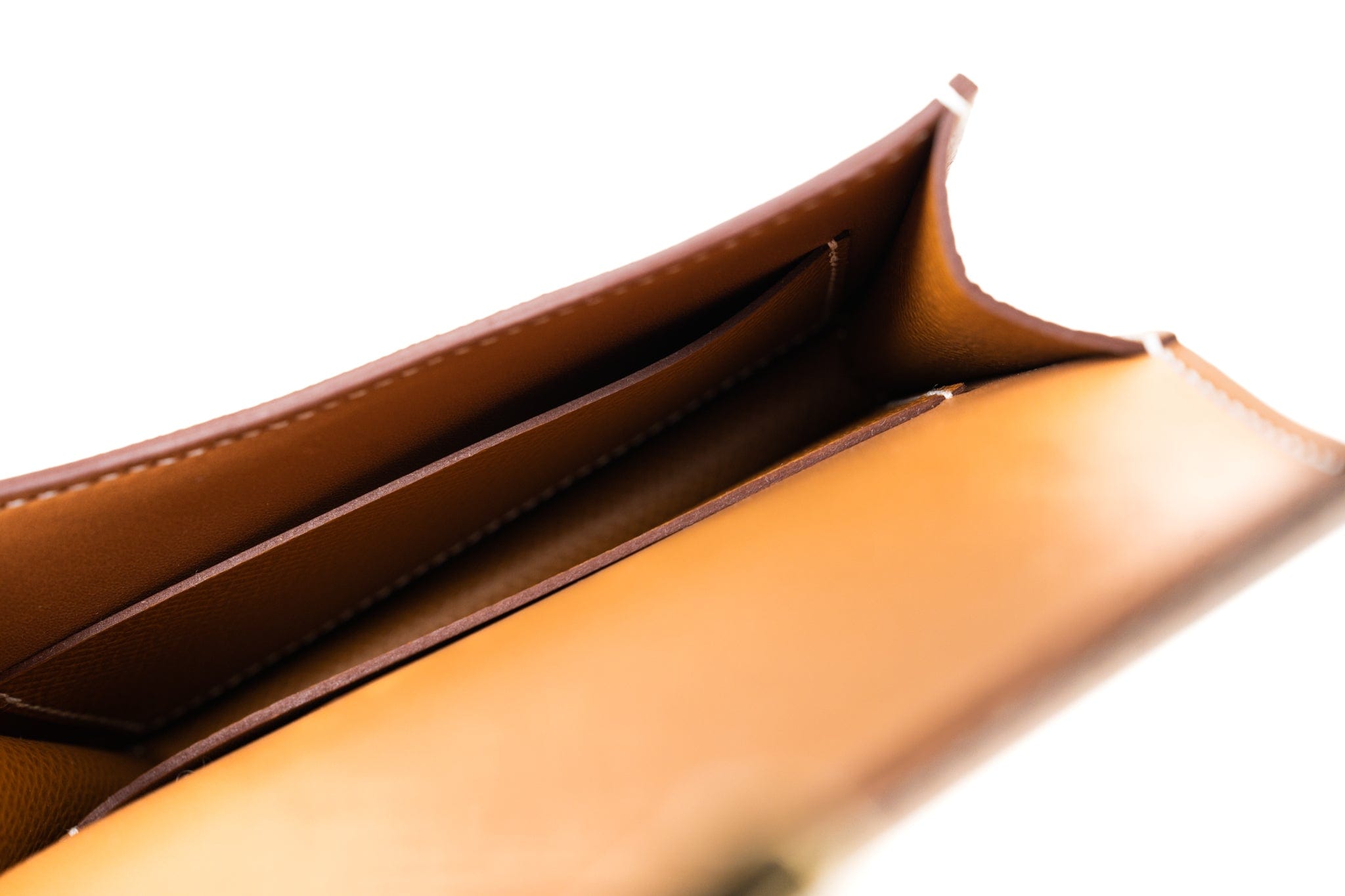 Hermes Wallet  Hermès Gold Veau Epsom Constance Slim Wallet - Redeluxe