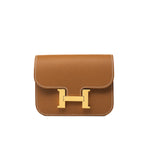 Hermes Wallet  Hermès Gold Veau Epsom Constance Slim Wallet - Redeluxe