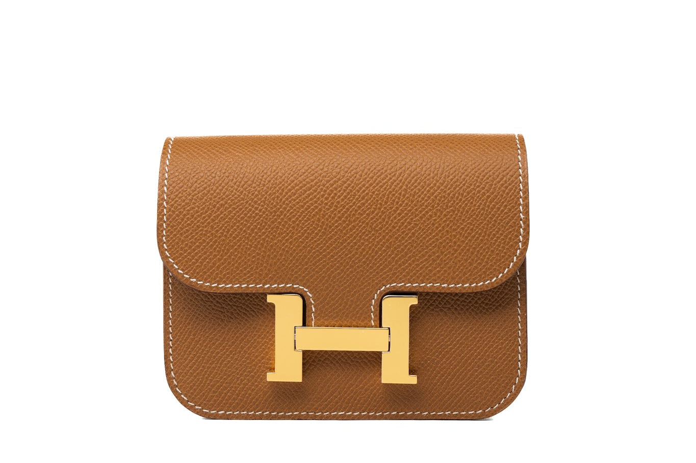 Hermes Wallet  Hermès Gold Veau Epsom Constance Slim Wallet - Redeluxe