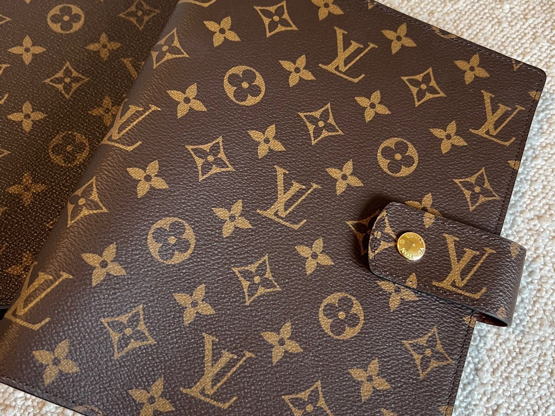 Louis Vuitton Agenda Cover Brown Louis Vuitton Monogram Large Ring Agenda Cover - Redeluxe