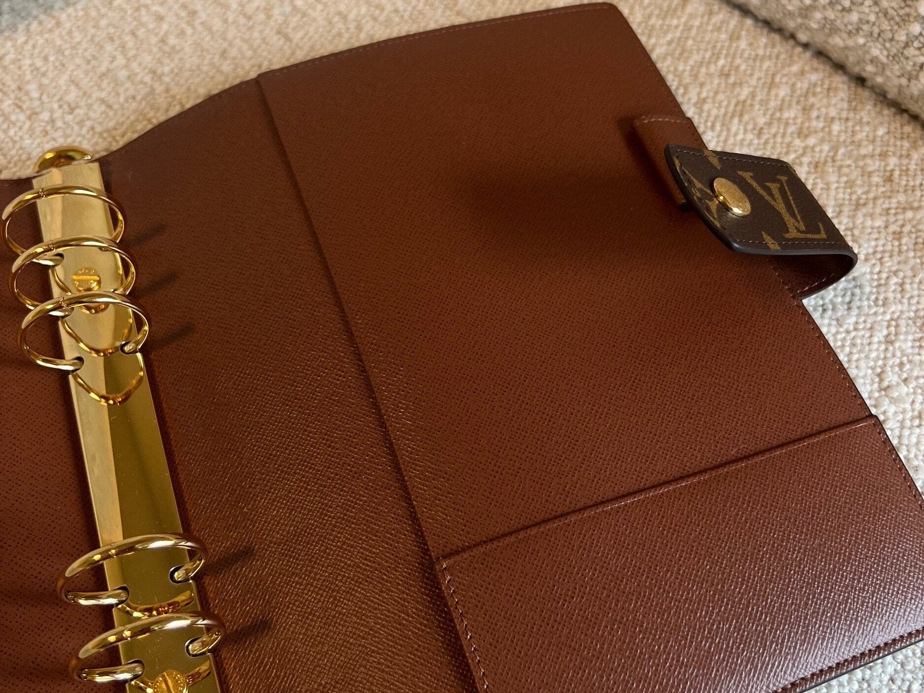 Louis Vuitton Agenda Cover Brown Louis Vuitton Monogram Large Ring Agenda Cover - Redeluxe