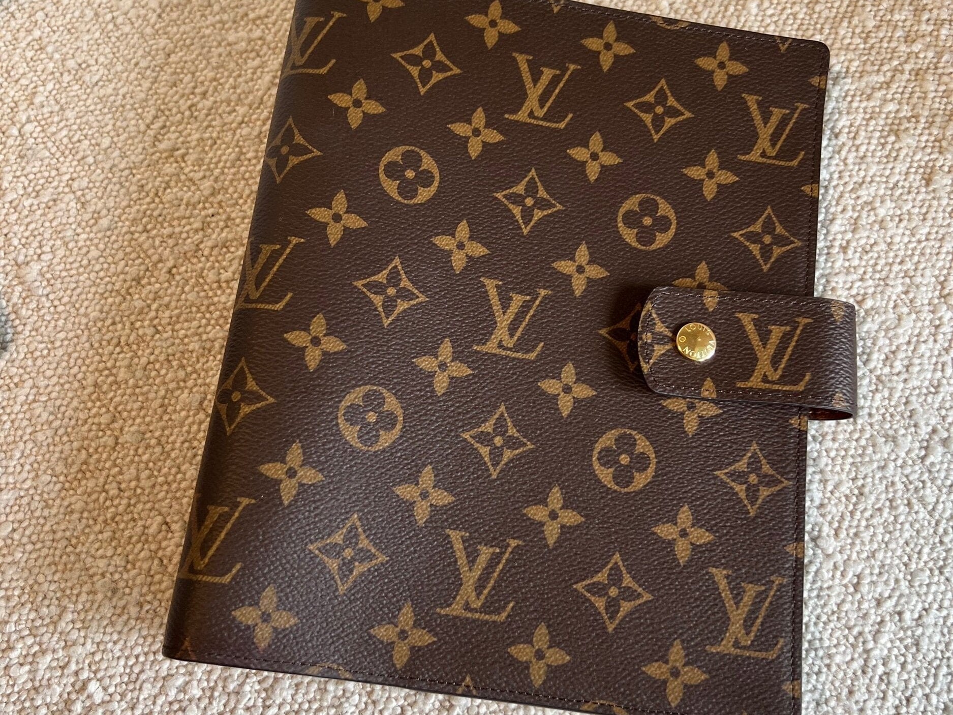 Louis Vuitton Agenda Cover Brown Louis Vuitton Monogram Large Ring Agenda Cover - Redeluxe