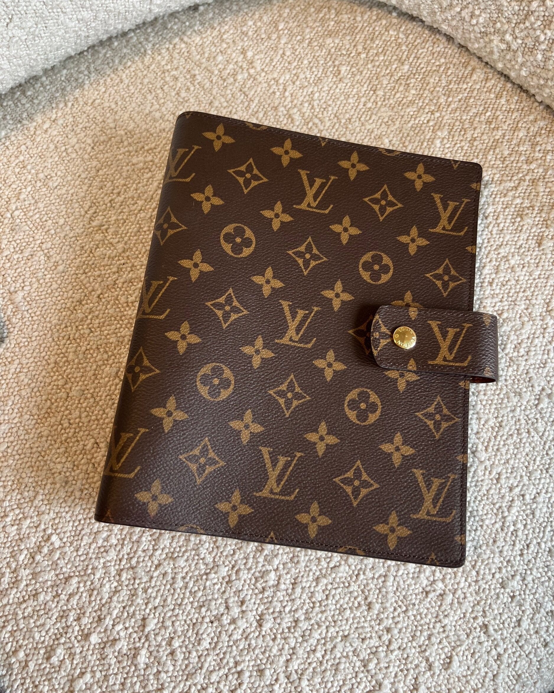 Louis Vuitton Agenda Cover Brown Louis Vuitton Monogram Large Ring Agenda Cover - Redeluxe