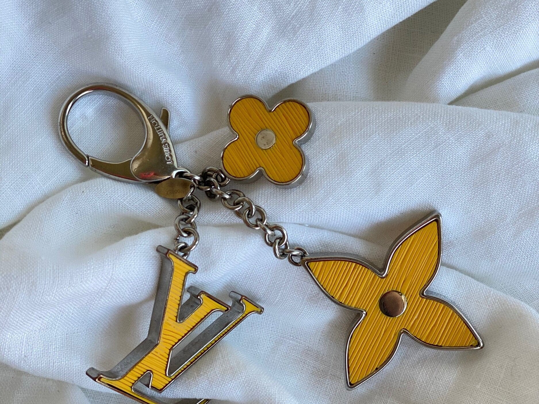 Louis Vuitton Bag Charm Louis Vuitton Yellow Fleur d'Epi Bag Charm Resin & Brass - Redeluxe