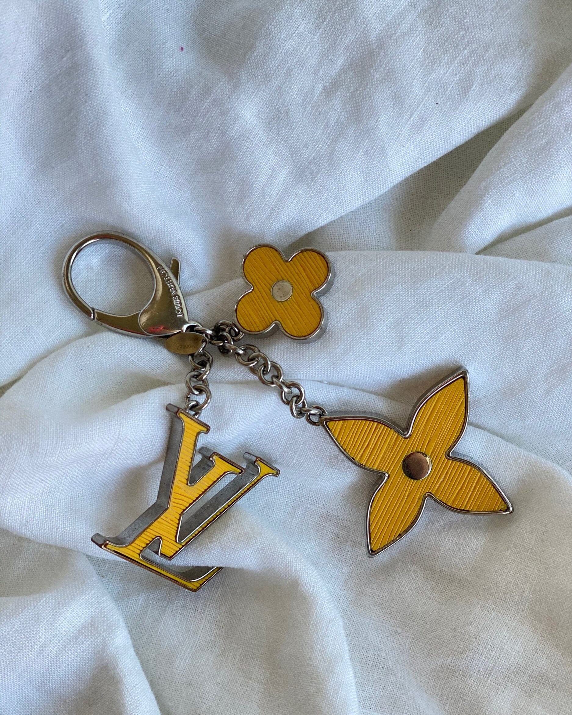 Louis Vuitton Bag Charm Louis Vuitton Yellow Fleur d'Epi Bag Charm Resin & Brass - Redeluxe