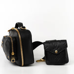 Louis Vuitton Crossbody Black Louis Vuitton Utility Crossbody Bag Black Monogram Embossed - Redeluxe