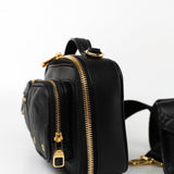 Louis Vuitton Crossbody Black Louis Vuitton Utility Crossbody Bag Black Monogram Embossed - Redeluxe
