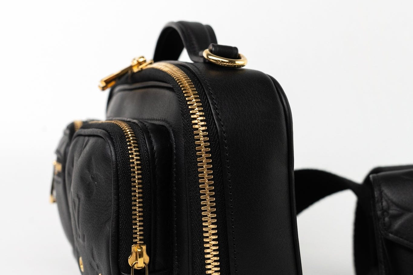 Louis Vuitton Crossbody Black Louis Vuitton Utility Crossbody Bag Black Monogram Embossed - Redeluxe