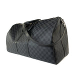 Louis Vuitton Duffle Bag Louis Vuitton Keepall 55 Bandouliere in Damier Graphite Canvas - Redeluxe