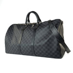 Louis Vuitton Duffle Bag Louis Vuitton Keepall 55 Bandouliere in Damier Graphite Canvas - Redeluxe
