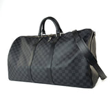 Louis Vuitton Duffle Bag Louis Vuitton Keepall 55 Bandouliere in Damier Graphite Canvas - Redeluxe