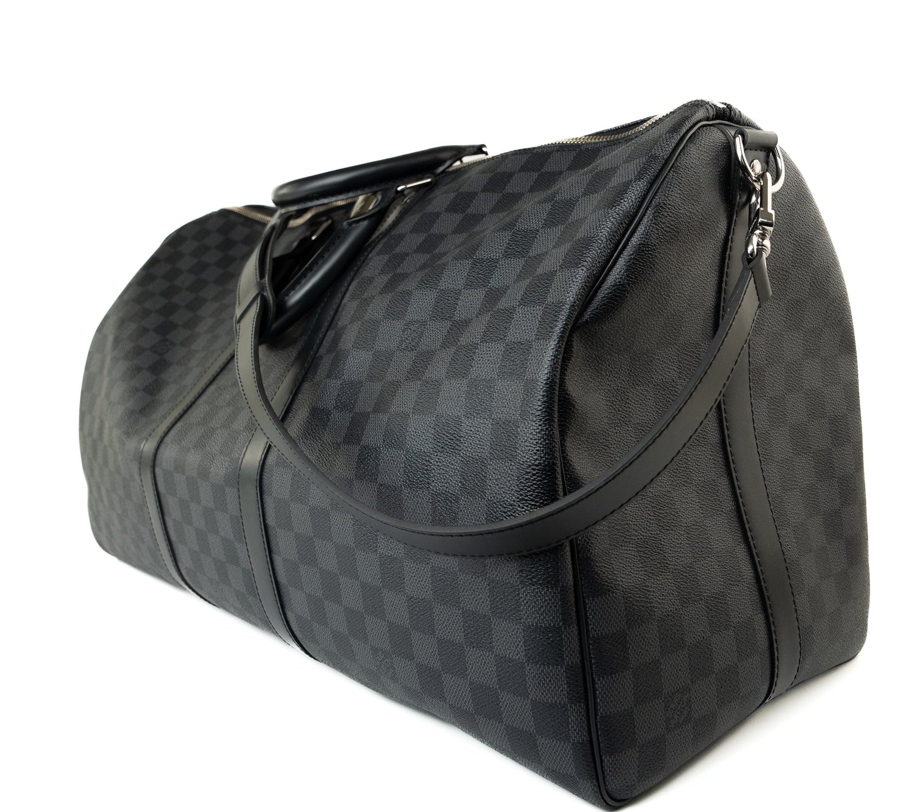 Louis Vuitton Duffle Bag Louis Vuitton Keepall 55 Bandouliere in Damier Graphite Canvas - Redeluxe